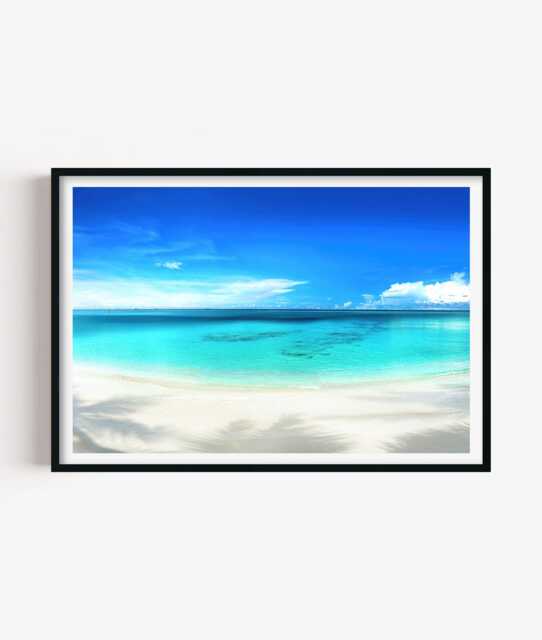 Turquoise Ocean Print - Beach Photography Wall Art Relaxed Seaside Decor - image 1