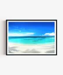 Turquoise Ocean Print - Beach Photography Wall Art Relaxed Seaside Decor - thumbnail 1