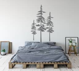 Large Pine Tree Forest Wall Decals Modern Nature Decor #234 - thumbnail 1