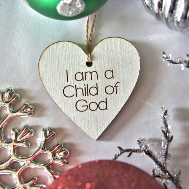 Set Of 5 Or 10, I Am A Child God Ornament, Laser Cut Wood Bulk, Lds Primary, Christmas Engraved, Birthday - image 1