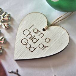 Set Of 5 Or 10, I Am A Child God Ornament, Laser Cut Wood Bulk, Lds Primary, Christmas Engraved, Birthday - thumbnail 2