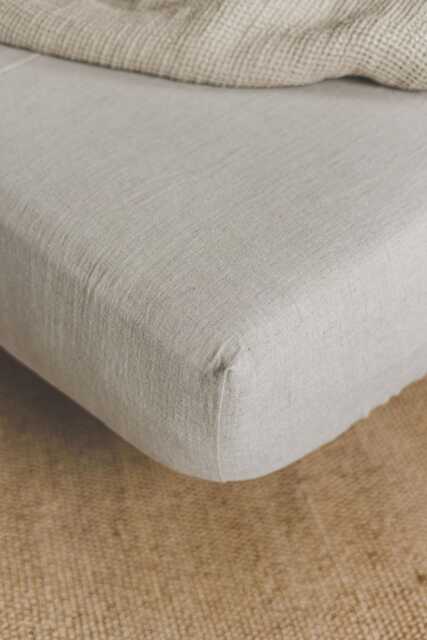 Breathable Linen Fitted Sheet With Deep Pockets - Handmade Mattress Cover, Soft Natural Bedding For Cozy Sleep & Simple Bedroom Style - image 1