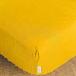 Breathable Linen Fitted Sheet With Deep Pockets - Handmade Mattress Cover, Soft Natural Bedding For Cozy Sleep & Simple Bedroom Style - thumbnail 4
