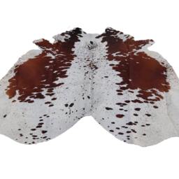 Cowhide Rug Brown & White, Brazilian Rug, Natural Western Decor Floor Area Exclusive Hair On Hide - thumbnail 2