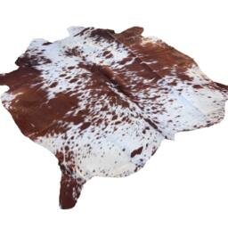 Cowhide Rug Brown & White, Brazilian Rug, Natural Western Decor Floor Area Exclusive Hair On Hide - thumbnail 3