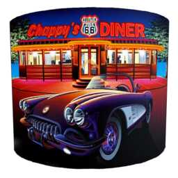 American Diner Drum Lampshade For Ceiling Light Pendants Or Table Lamp Bases - thumbnail 3
