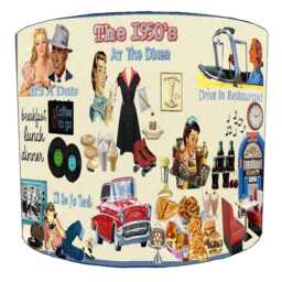 American Diner Drum Lampshade For Ceiling Light Pendants Or Table Lamp Bases - thumbnail 2