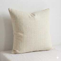 Organic Neutral Striped Pillow, Esan Handwoven Pillow Cover - thumbnail 1