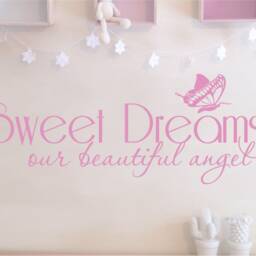 Sweet Dreams Our Beautiful Angel Wall Sticker For Nursery Decal, Decor Baby Decal Room - thumbnail 2