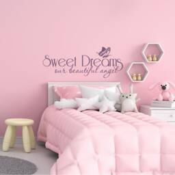 Sweet Dreams Our Beautiful Angel Wall Sticker For Nursery Decal, Decor Baby Decal Room - thumbnail 1