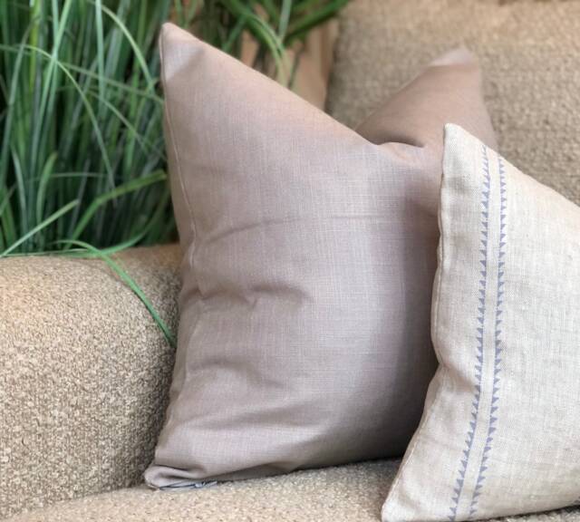 Grey Cushion Cover, Gray Pillow Cover, Linen Blend Throw Pillow, Euro Sham, Lumbar Cushion, Rectangle 18x18, 20x20, 22x22, 24x24 - image 1