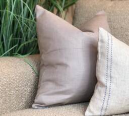 Grey Cushion Cover, Gray Pillow Cover, Linen Blend Throw Pillow, Euro Sham, Lumbar Cushion, Rectangle 18x18, 20x20, 22x22, 24x24
