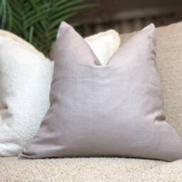 Grey Cushion Cover, Gray Pillow Cover, Linen Blend Throw Pillow, Euro Sham, Lumbar Cushion, Rectangle 18x18, 20x20, 22x22, 24x24 - thumbnail 2