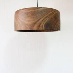 Pendant Light, Wooden Hanging Dining Room Lamp Shade, Natural Kitchen Island Chandelier - thumbnail 4