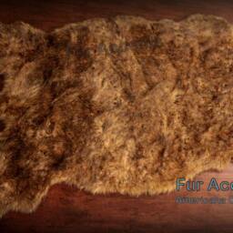 Faux Fur Buffalo Pelt Rug Golden Brown Plains Design - thumbnail 2
