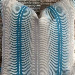 Designer Pillow Cover , Gwlj Turquoise - thumbnail 2