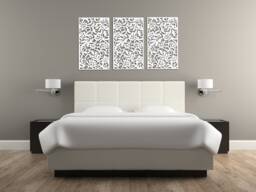 3D Ornament Wood Wall Art Decor, Flowers, Openwork Picture, Living Room, Wooden Panel, Home Decor - thumbnail 1
