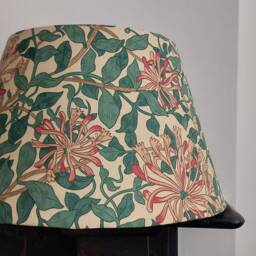 William Morris Honeysuckle Teal Handmade Lampshade Tapered - thumbnail 3