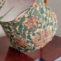 William Morris Honeysuckle Teal Handmade Lampshade Tapered - thumbnail 2
