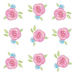 Watercolour Rose Wall Stickers, Flower Decal, Sticker, Unicorn Watercolour Decal - thumbnail 2