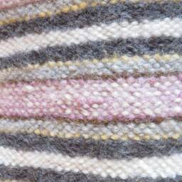 Handmade Wool Blanket Pink Striped Woven Throw, Scandinavian Coverlet - thumbnail 4