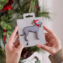 Lurcher Christmas Tree Decoration - Personalisation Available - thumbnail 3