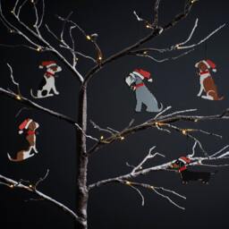 Lurcher Christmas Tree Decoration - Personalisation Available - thumbnail 4