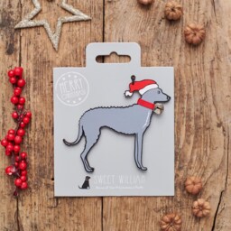 Lurcher Christmas Tree Decoration - Personalisation Available - thumbnail 2