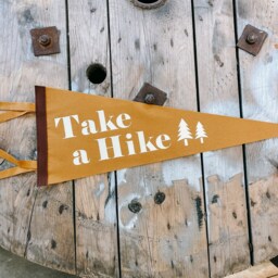 Take A Hike Pennant Flag/Felt Pennant Gallery Wall Decor Caravan Outdoors Travel Adventure Mountain Walks Camping Hiking - thumbnail 2
