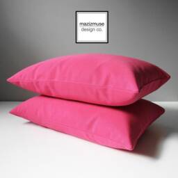 Decorative Hot Pink Sunbrella?? Outdoor Pillow Cover For Patio & Pool Furniture, Bubblegum Throw Cushions/Lounge Chairs - thumbnail 3