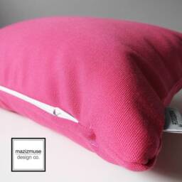 Decorative Hot Pink Sunbrella?? Outdoor Pillow Cover For Patio & Pool Furniture, Bubblegum Throw Cushions/Lounge Chairs - thumbnail 2