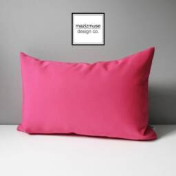 Decorative Hot Pink Sunbrella?? Outdoor Pillow Cover For Patio & Pool Furniture, Bubblegum Throw Cushions/Lounge Chairs - thumbnail 4