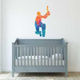 Cricket Wall Sticker - Sports Room Decor Lover Gift Boys Art Thevinylcreations - thumbnail 3
