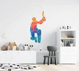 Cricket Wall Sticker - Sports Room Decor Lover Gift Boys Art Thevinylcreations