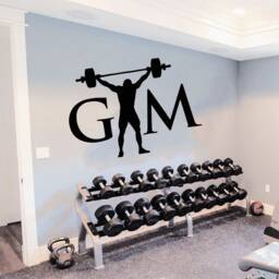 Gym Wall Decal Motivational Fitness Quote, Removable Vinyl Decor T737 - thumbnail 1