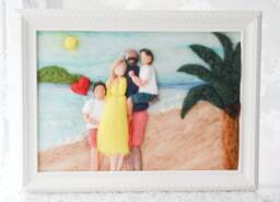 Mothers Day Personalised Art From Photo Wool Gift For Mum, Mom, Mother Portrait Family Present Children Room Decor Wall Bespoke Artwork - thumbnail 1