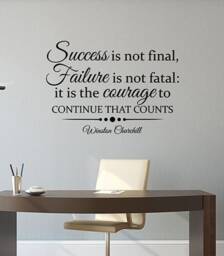 Success Is Not Final Winston Churchill Quote Wall Decal Vinyl Sticker Life Business Motivational Saying Home Office Decor Poster 20Qs