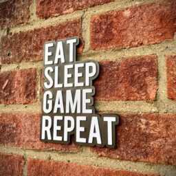 Personalised Eat Sleep Hobby Repeat Small Wall Sign - Run Knit Game Cycle Race Darts Drink Kids Room Decor Child Bedroom Art - thumbnail 3