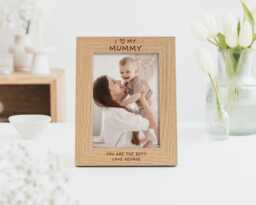 I Love My Mummy Christmas Gift - Photo Frame For Mum Mama Engraved Custom For 7x5 Or 6x4 Picture - thumbnail 1
