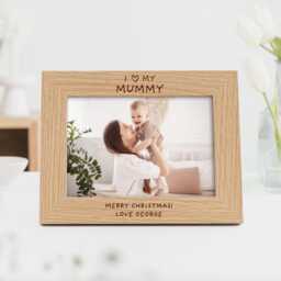 I Love My Mummy Christmas Gift - Photo Frame For Mum Mama Engraved Custom For 7x5 Or 6x4 Picture - thumbnail 2