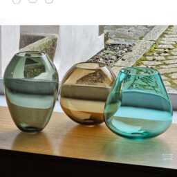Mid Century Modern Linear Chandelier. Set Of 3 Handblown Glass Kitchen Island Lights - thumbnail 4