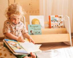 Small Book Shelf For Toddlers, Kids Bookshelf, Boho Furniture, Montessori Nursery Decor, Wooden Bookcase