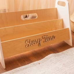 Small Book Shelf For Toddlers, Kids Bookshelf, Boho Furniture, Montessori Nursery Decor, Wooden Bookcase - thumbnail 3