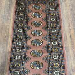 2x6 Pink Color Bokhara Rug - Runner Hallway Stairs Bukhara Living Room Woolen Afghan Silver - thumbnail 3