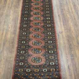 2x6 Pink Color Bokhara Rug - Runner Hallway Stairs Bukhara Living Room Woolen Afghan Silver - thumbnail 2