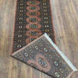 2x6 Pink Color Bokhara Rug - Runner Hallway Stairs Bukhara Living Room Woolen Afghan Silver - thumbnail 4