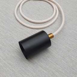 Plug in Pendant Light Special Order Cables - Black + Bronze Gold E27 Lamp Holder Hanging Minimal Reading, Ambient Mood Lighting Cord - thumbnail 2