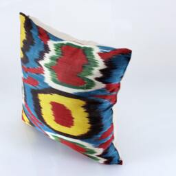 Ikat Pillow, Hand Woven Pillow Cover, Throw Pillows, Designer Decorative Accent Pillows - thumbnail 2