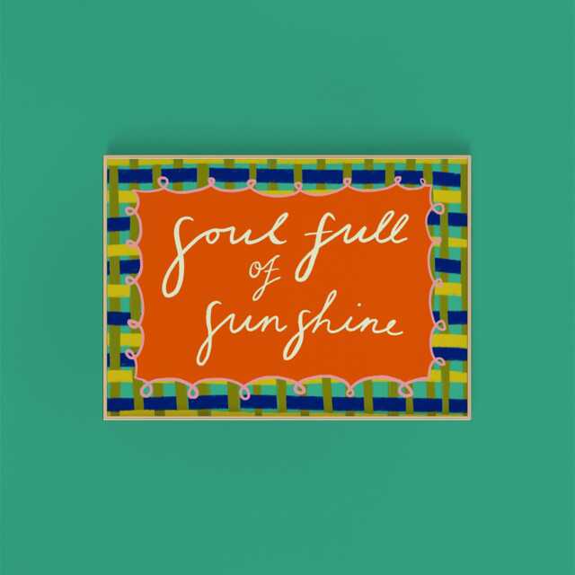 Soul Full Of Sunshine Positive Quote Art Print - Affirmation Mindfulness Wall Decor Positivity Wellness - image 1