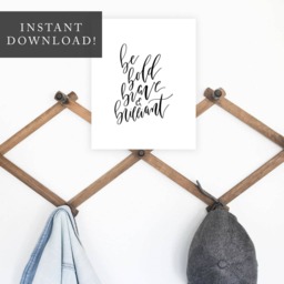 Be Bold Brave & Brilliant Download, Inspirational Print, Simple Wall Decor, Printable Minimalist Art, Nursery Kids Room Art - thumbnail 2